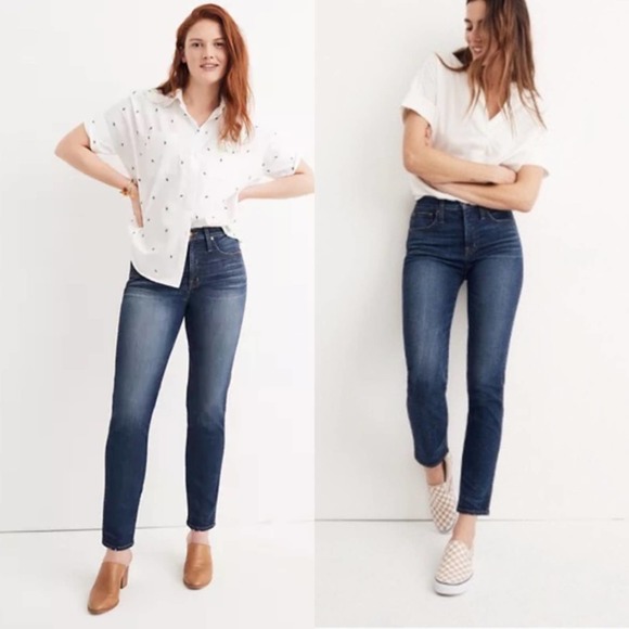 Madewell Denim - New Madewell Slim Straight Dark Wash Stretch Jeans Size 24